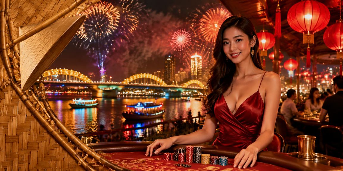 Người dùng tại Đà Nẵng thực hiện giao dịch cá cược trực tuyến với hình ảnh nón lá truyền thống
