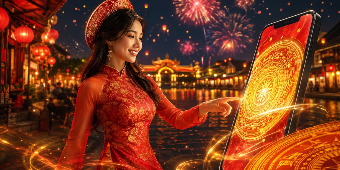 Chợ đêm Huế sôi động – bối cảnh người dùng trải nghiệm ưu đãi hoàn tiền trực tuyến