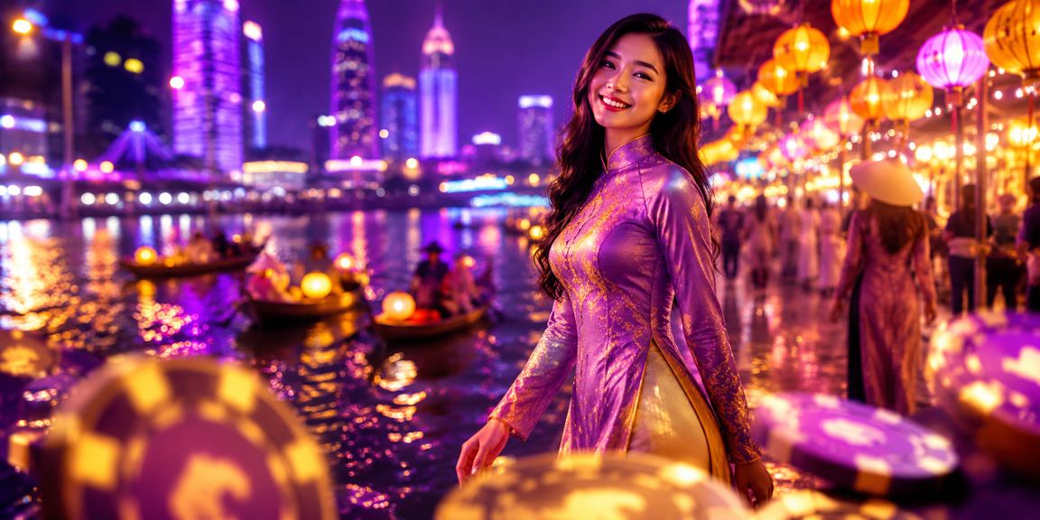 Người chơi Sài Gòn trải nghiệm slot game tại chợ đêm trên điện thoại e52