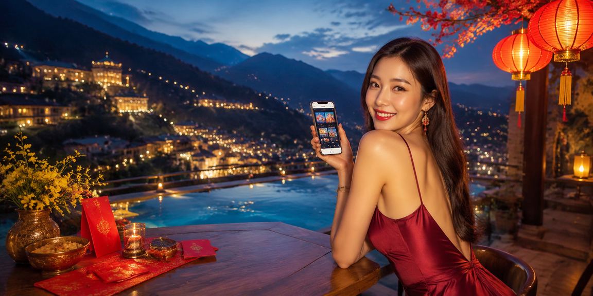 Phong bì đỏ may mắn và ly cà phê Việt Nam bên cạnh điện thoại đặt cược tại Sapa
